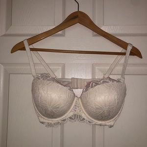 Bridal white bra with pink inside VS PINK